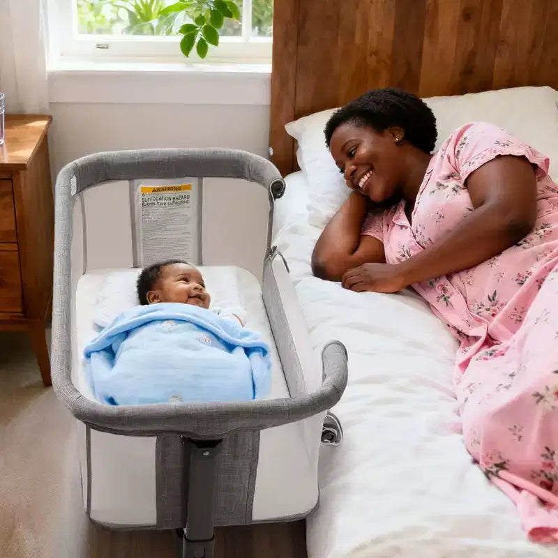 Culla portatile per neonati con ruote - Culla co-sleeping in rete e materasso rimovibile
