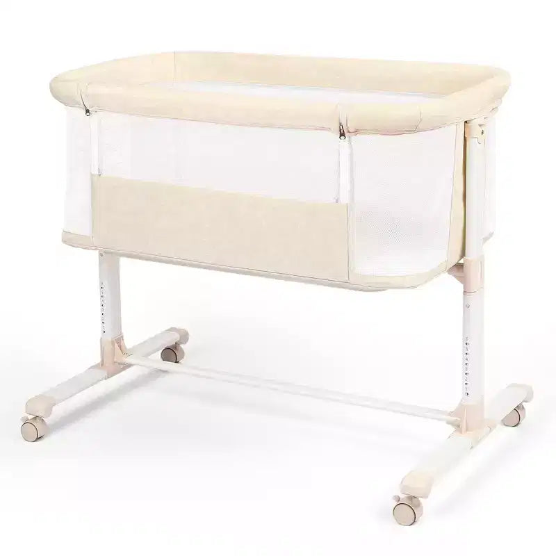 Culla portatile per neonati con ruote - Culla co-sleeping in rete e materasso rimovibile