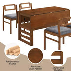 Set da pranzo allungabile 5 pezzi con 4 sedie imbottite