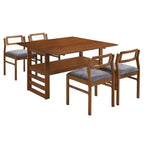 Set da pranzo allungabile 5 pezzi con 4 sedie imbottite