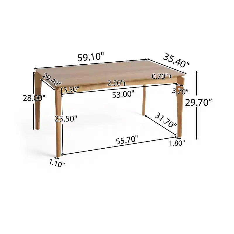 Set da pranzo 7 pezzi moderno in legno, similpelle e metallo