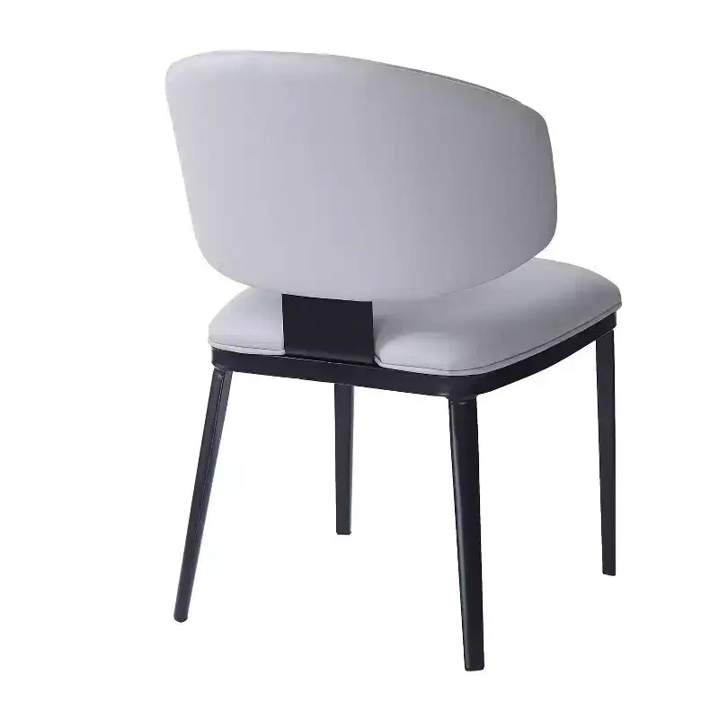 Set da pranzo 7 pezzi moderno in legno, similpelle e metallo