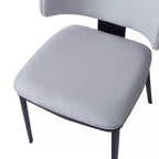 Set da pranzo 7 pezzi moderno in legno, similpelle e metallo