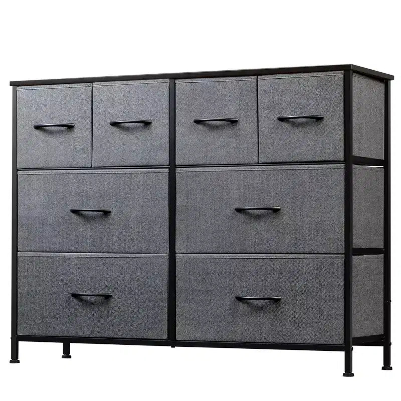 Cassettiera larga a 8 cassetti in tessuto per camera da letto, armadio e ingresso