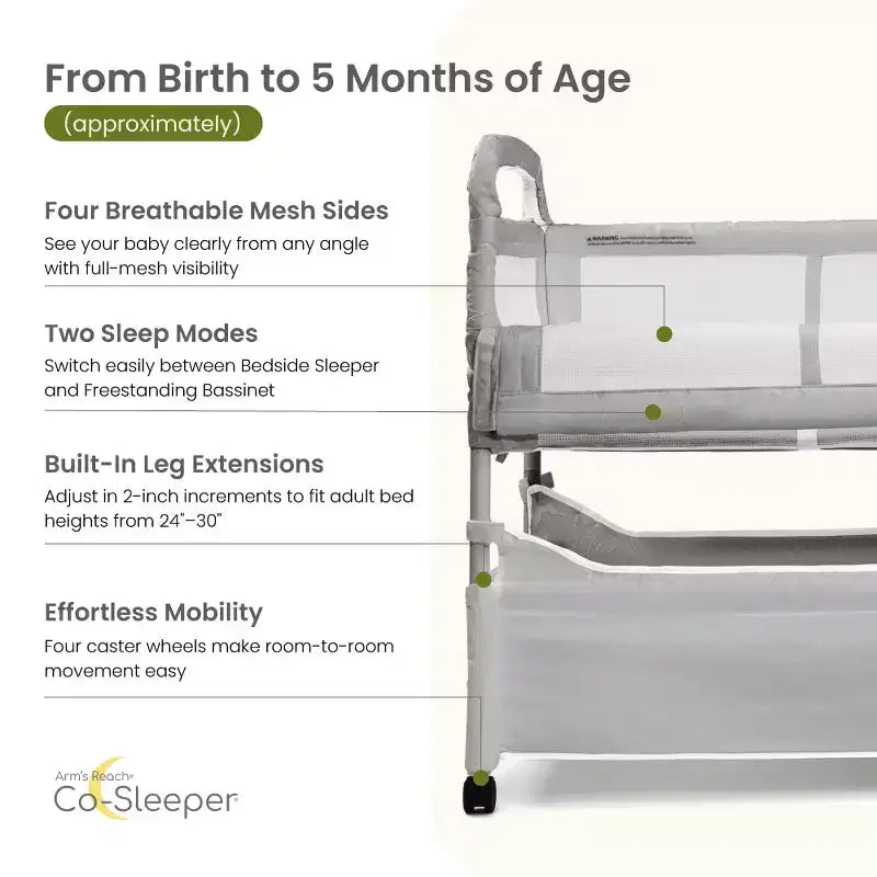 Culla co-sleeping Clear View per neonati
