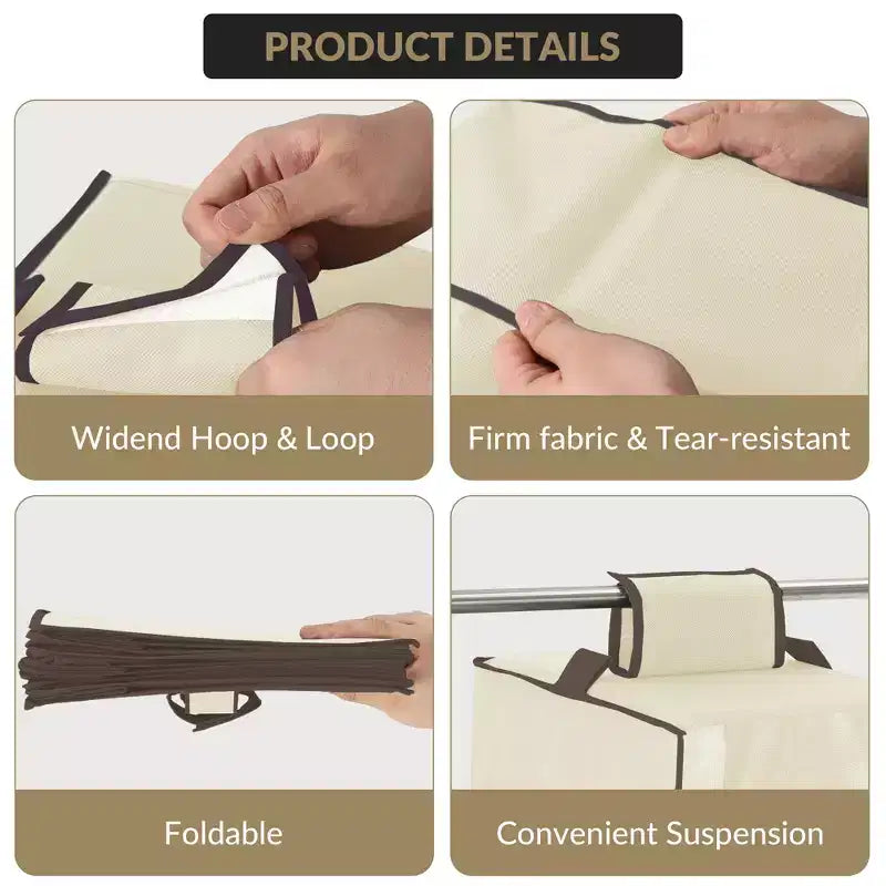 Organizzatore per Scarpe da Appendere per Armadio - Confezione da 3 Pezzi a 8 Scomparti con 2 Ganci, Nessun Attrezzo Necessario