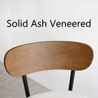 Set di 4 sgabelli da bancone senza braccioli con schienale - 27 pollici, in tessuto bouclé color crema e gambe in metallo