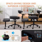 Sedia da ufficio ergonomica a gambe incrociate, sedia da meditazione girevole a 360°, sedie da scrivania inginocchiabili regolabili in altezza, per la casa