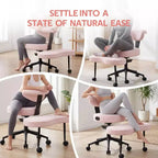 Sedia da ufficio ergonomica a gambe incrociate, sedia da meditazione girevole a 360°, sedie da scrivania inginocchiabili regolabili in altezza, per la casa