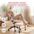 Sedia da ufficio ergonomica a gambe incrociate, sedia da meditazione girevole a 360°, sedie da scrivania inginocchiabili regolabili in altezza, per la casa