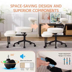 Sedia da ufficio ergonomica a gambe incrociate, sedia da meditazione girevole a 360°, sedie da scrivania inginocchiabili regolabili in altezza, per la casa