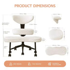 Sedia da ufficio ergonomica a gambe incrociate, sedia da meditazione girevole a 360°, sedie da scrivania inginocchiabili regolabili in altezza, per la casa
