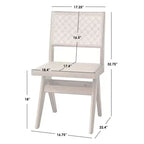 Set da pranzo moderno 7 pezzi noce chiaro - tavolo, 4 sedie e 2 poltrone