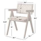 Set da pranzo moderno 7 pezzi noce chiaro - tavolo, 4 sedie e 2 poltrone