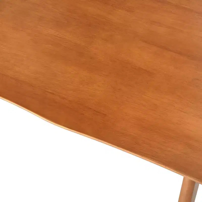 Set da pranzo moderno 7 pezzi noce chiaro - tavolo, 4 sedie e 2 poltrone