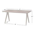 Set da pranzo moderno 7 pezzi noce chiaro - tavolo, 4 sedie e 2 poltrone