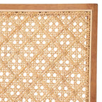 Set da pranzo moderno 7 pezzi noce chiaro - tavolo, 4 sedie e 2 poltrone