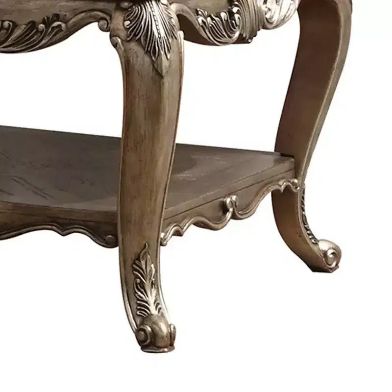 Tavolino d'appoggio vintage con finitura in rovere