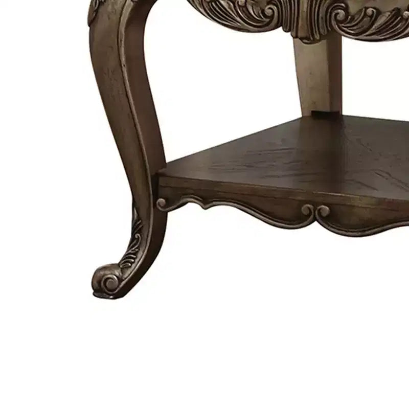Tavolino d'appoggio vintage con finitura in rovere