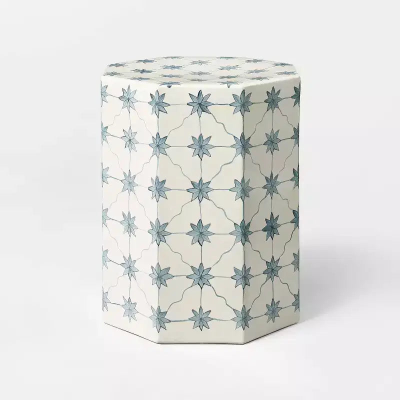 Tavolino in ceramica naturale bianco sporco