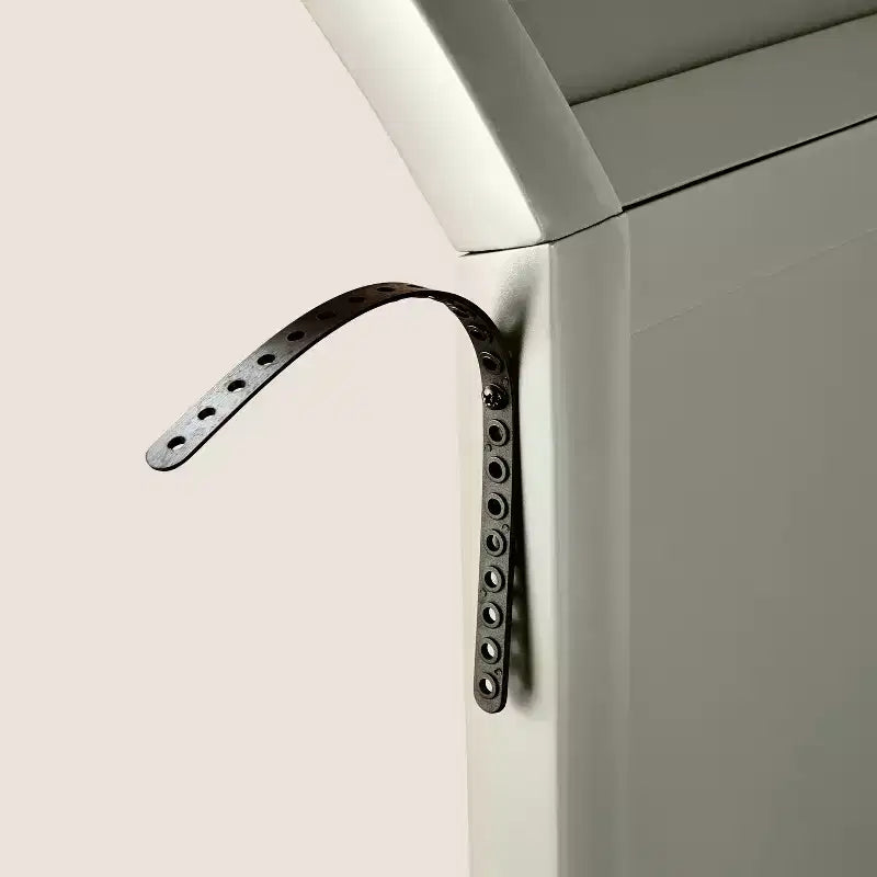 Mobile ad arco a 4 ante scanalate in legno e vetro verde salvia