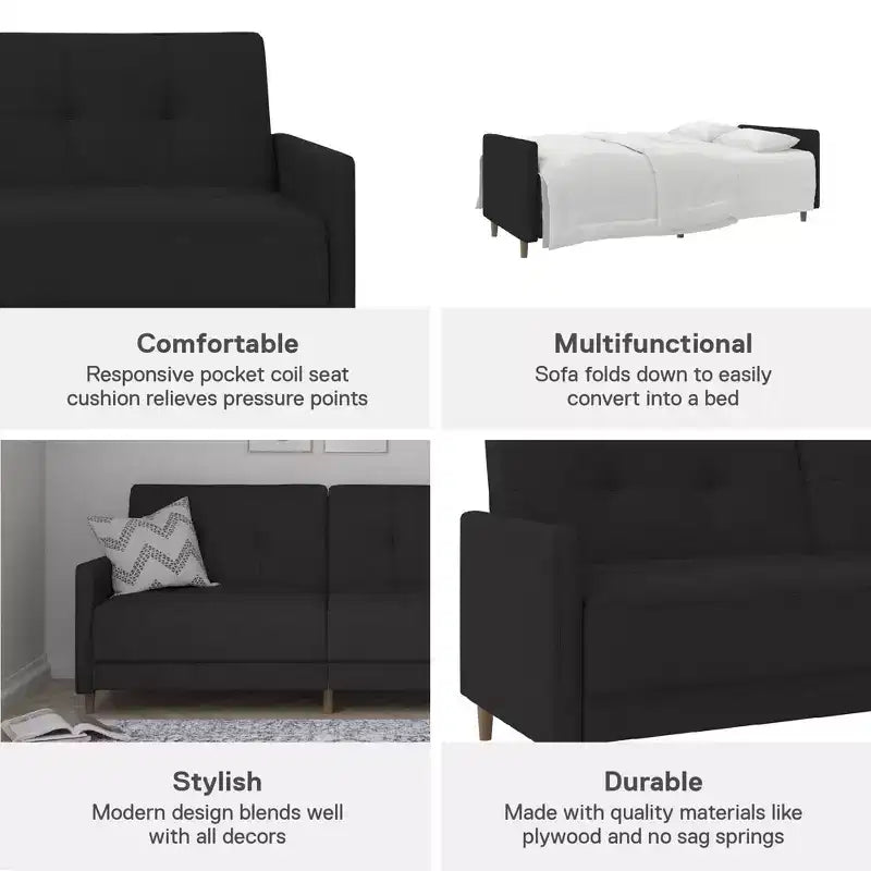 Divano letto futon convertibile Coil - Divano letto per piccoli spazi