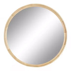 Specchio rotondo da parete in legno - Accento decorativo per la casa