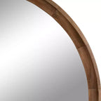 Specchio rotondo da parete in legno - Accento decorativo per la casa