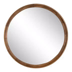 Specchio rotondo da parete in legno - Accento decorativo per la casa