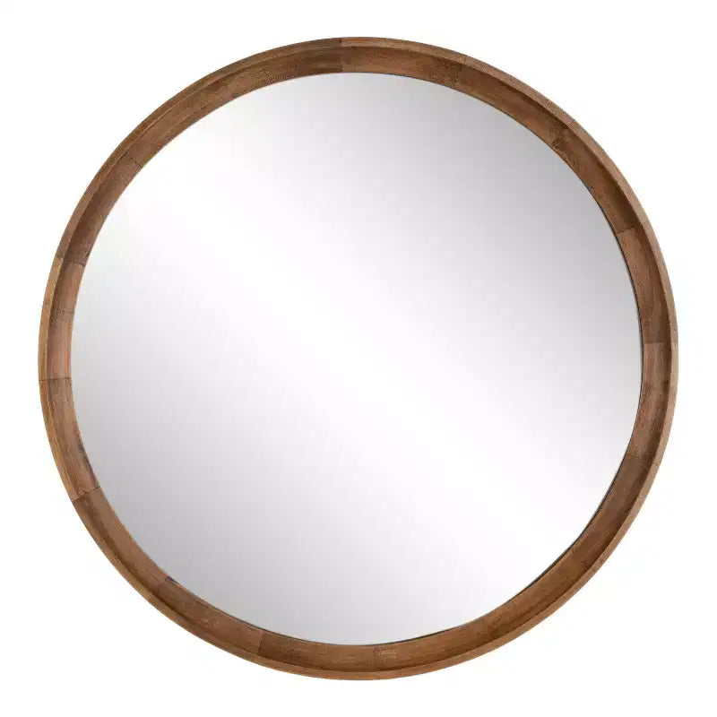 Specchio rotondo da parete in legno - Accento decorativo per la casa