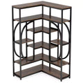 Tribesigns L-Shaped 7-Shelf Corner Bookcase