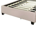 Letto a piattaforma imbottito Full/Queen con testiera contenitore, letto estraibile, 2 cassetti e porte USB