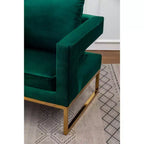 Poltrona d'accento contemporanea imbottita verde