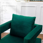Poltrona d'accento contemporanea imbottita verde