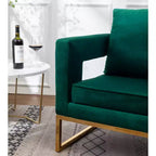 Poltrona d'accento contemporanea imbottita verde