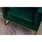 Poltrona d'accento contemporanea imbottita verde