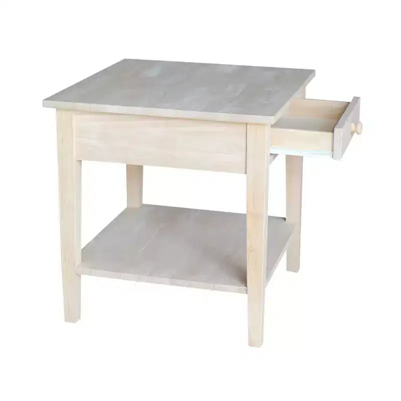 Tavolino in legno massello con finitura anticata
